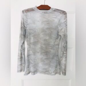 Elegant Sheer Gray Top